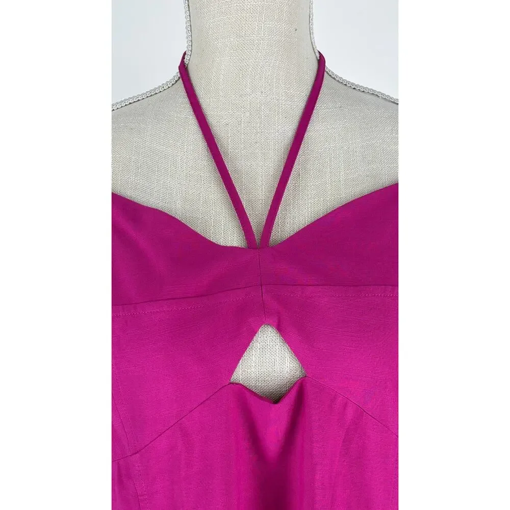 Bar III Womens Cut Out Strappy Mini Dress Pink Size Large New Sleeveless